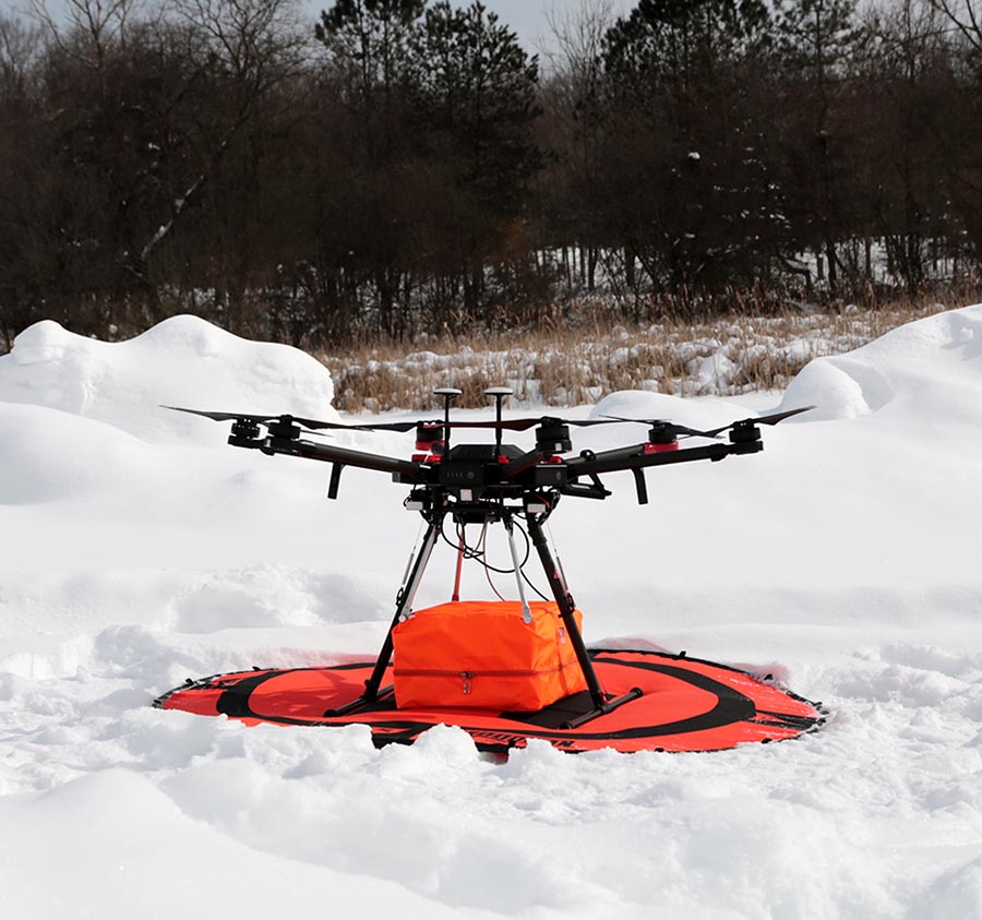 Ground Penetrating Radar on a drone