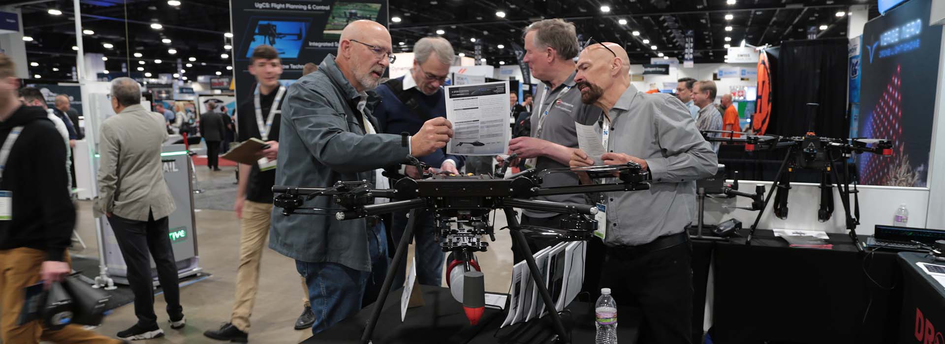 Drone Arrival Steve Akins IF1200A with LiDAR payload at AUVSI Xpo23